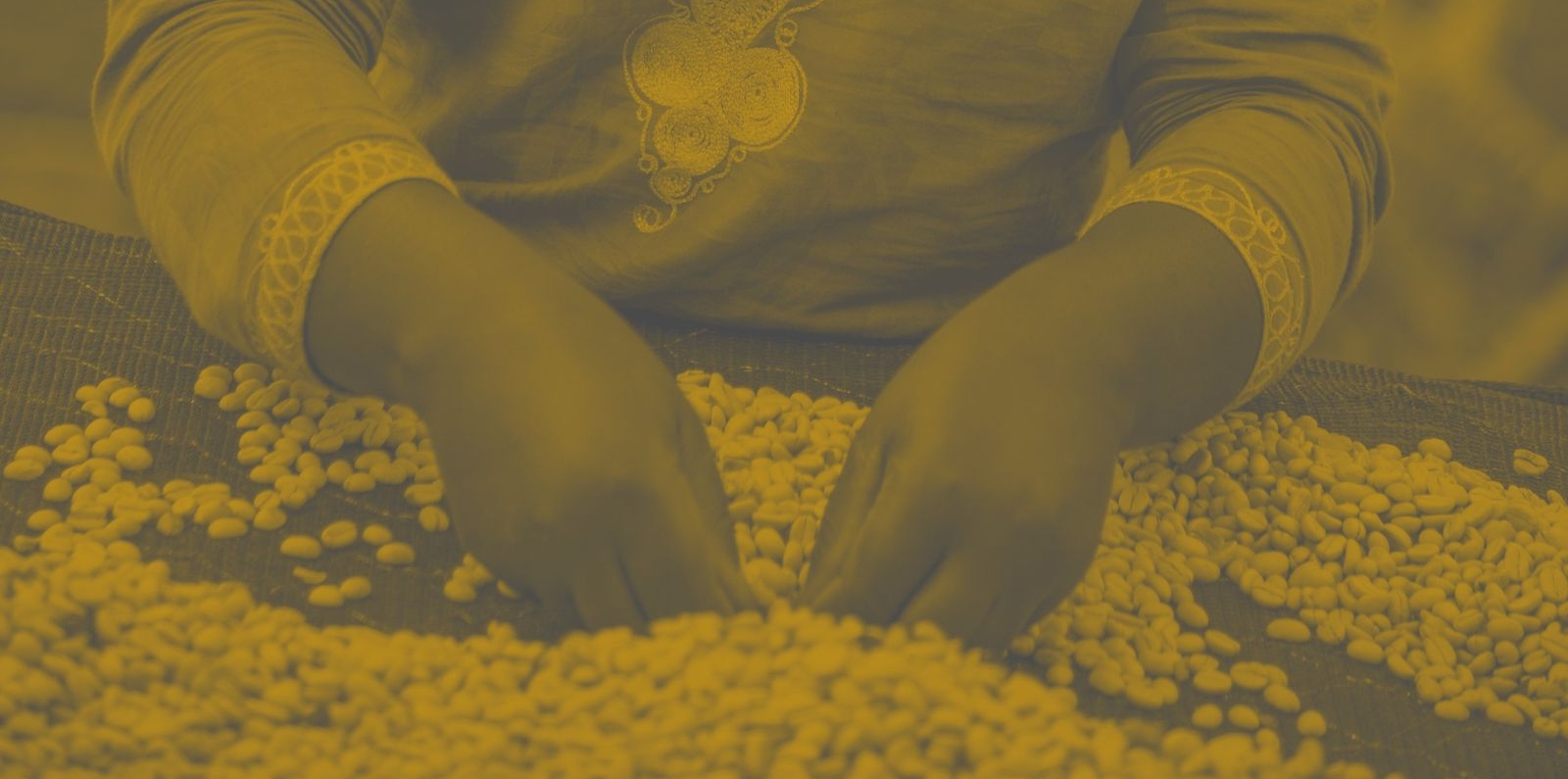 female farmer processing grains