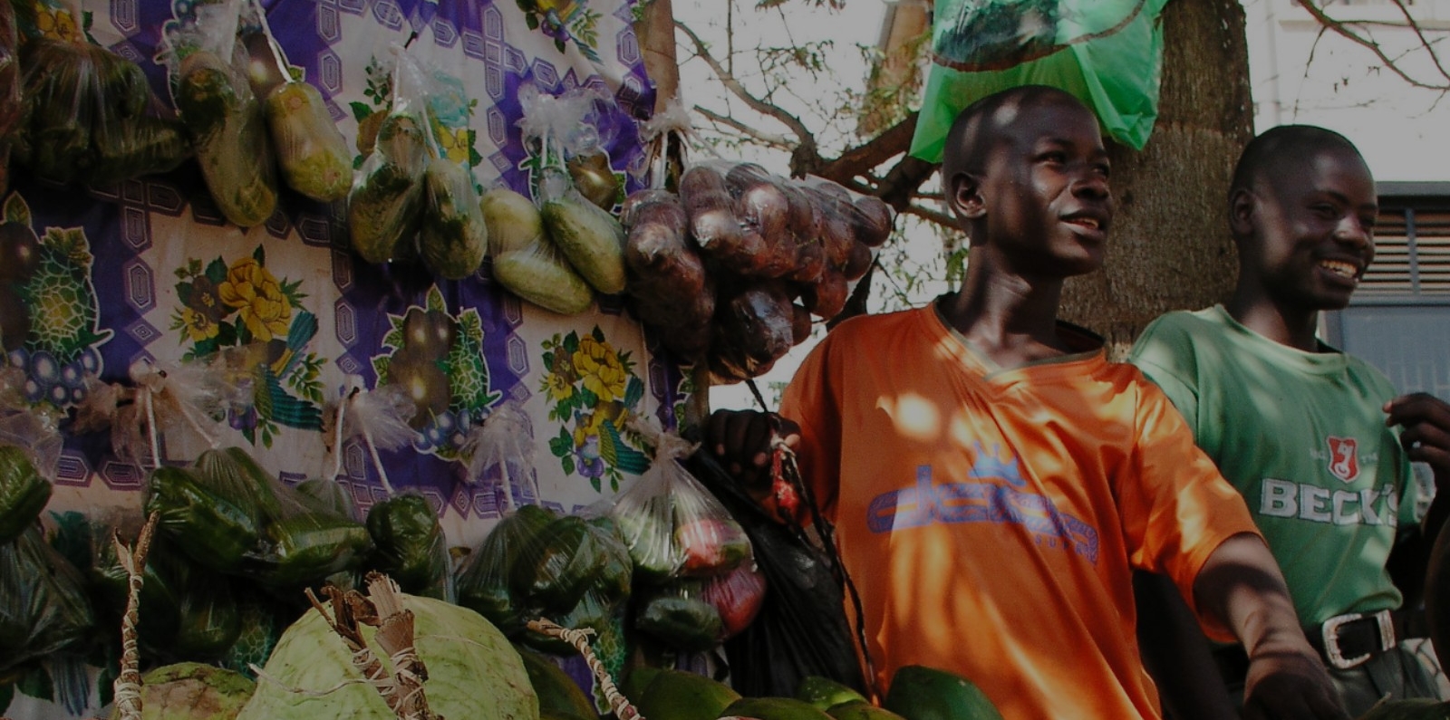 A marketplace in Kampala, Uganda. 