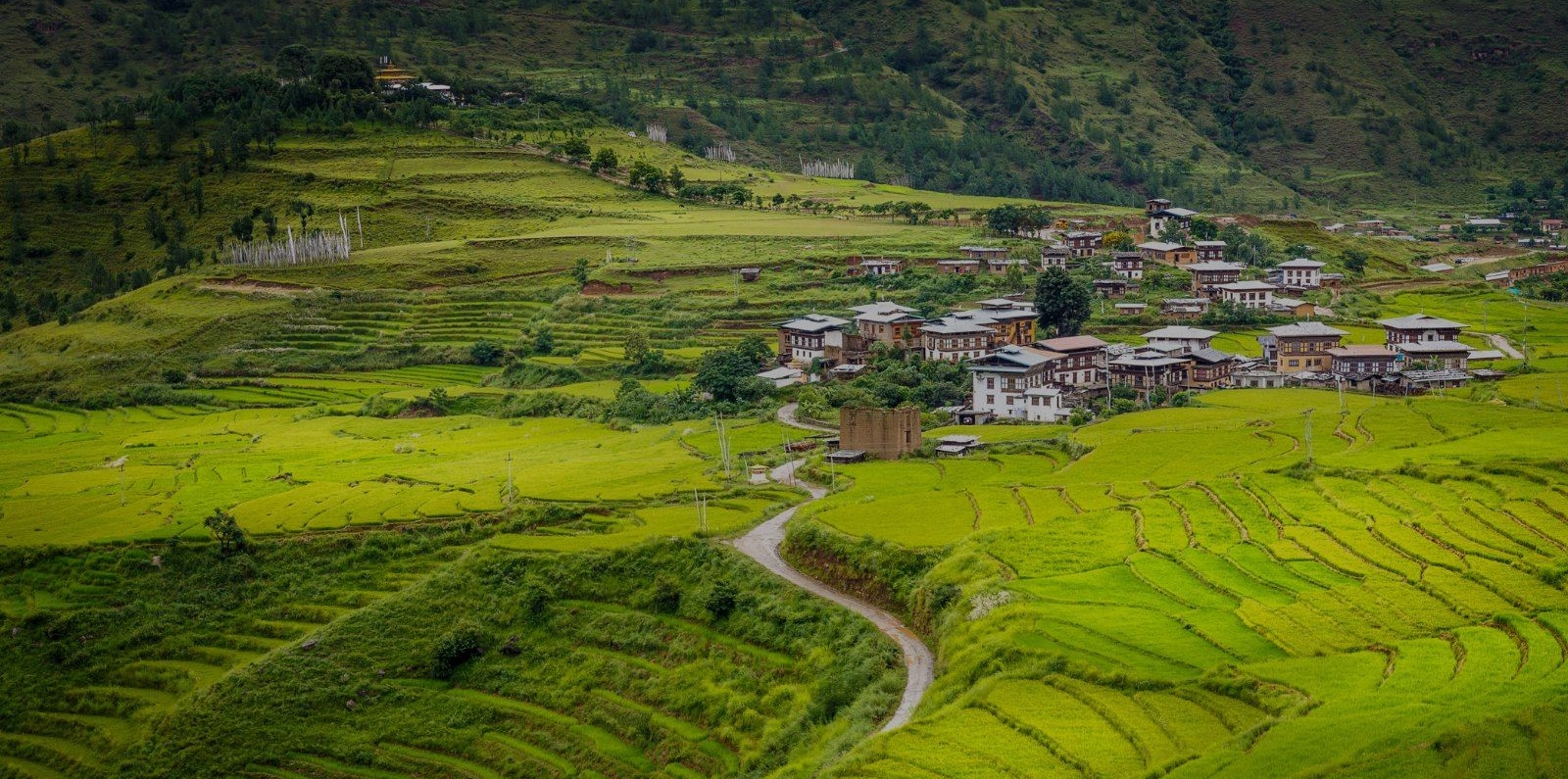 Rural landscape in Bhutan