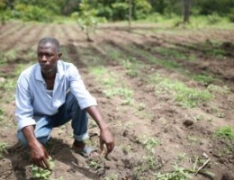 A portrait of Salifou Sylla, a 51 year old farmer, while taking a short break his fields in Meyyhi Village, Guinea