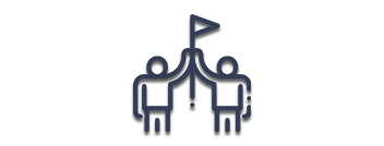 Icon - Two people working for the same goal