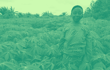 Woman on the farm in Benin