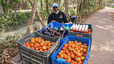 Richshaw driver in Bangladesh