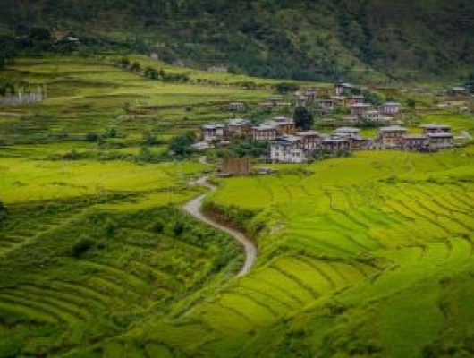 Rural landscape in Bhutan